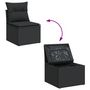 Voir la diapositive 3 : VIDAXL Salon de jardin 9 pcs avec coussins noir resine tressee