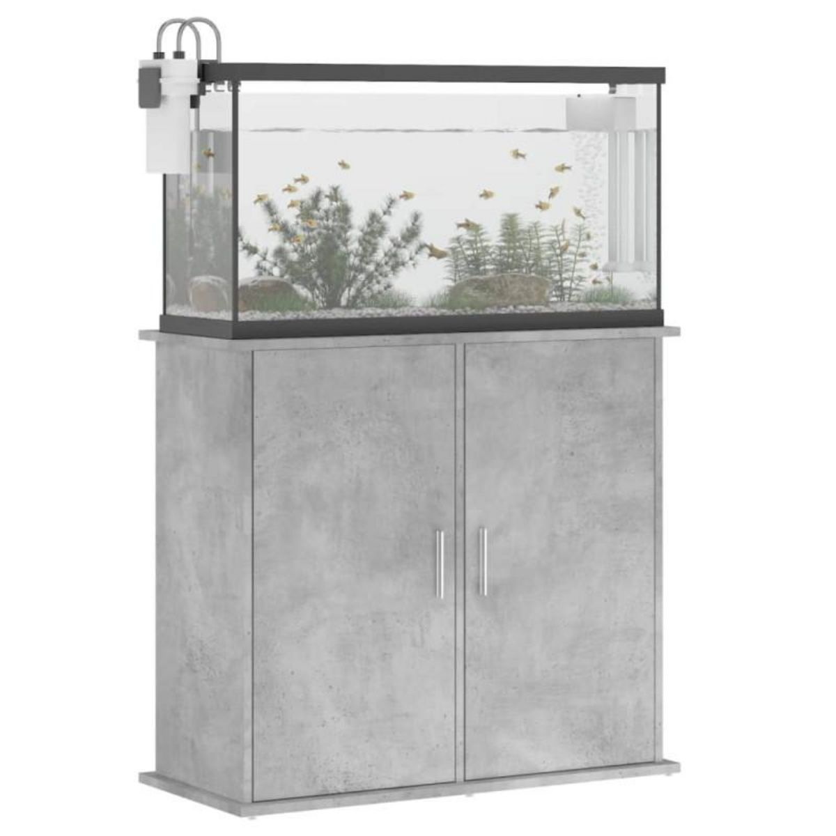 VIDAXL Support pour aquarium gris béton 81x36x73 cm bois d ingénierie