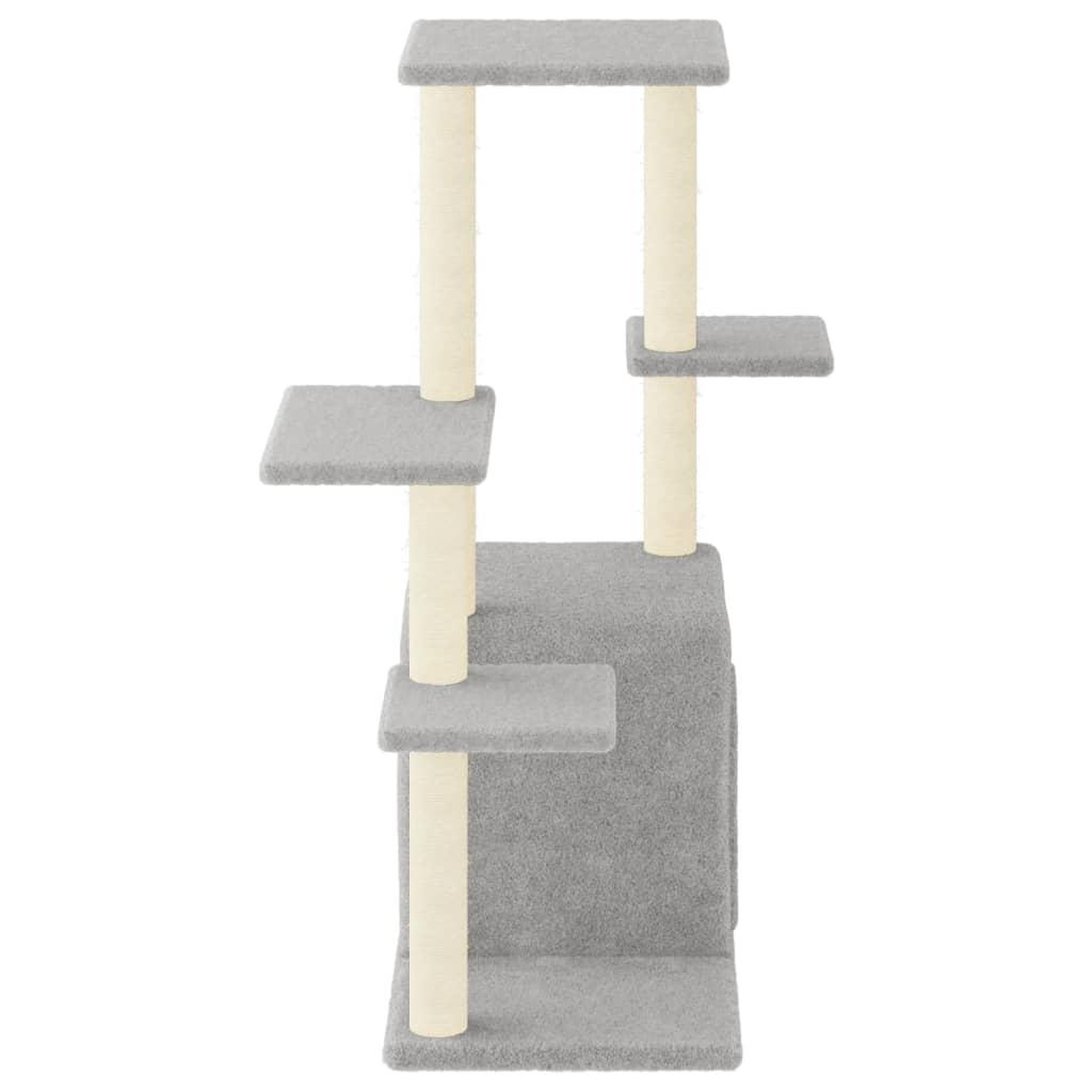 Voir la diapositive 4 : VIDAXL Arbre a chat avec griffoirs en sisal gris clair 97,5 cm