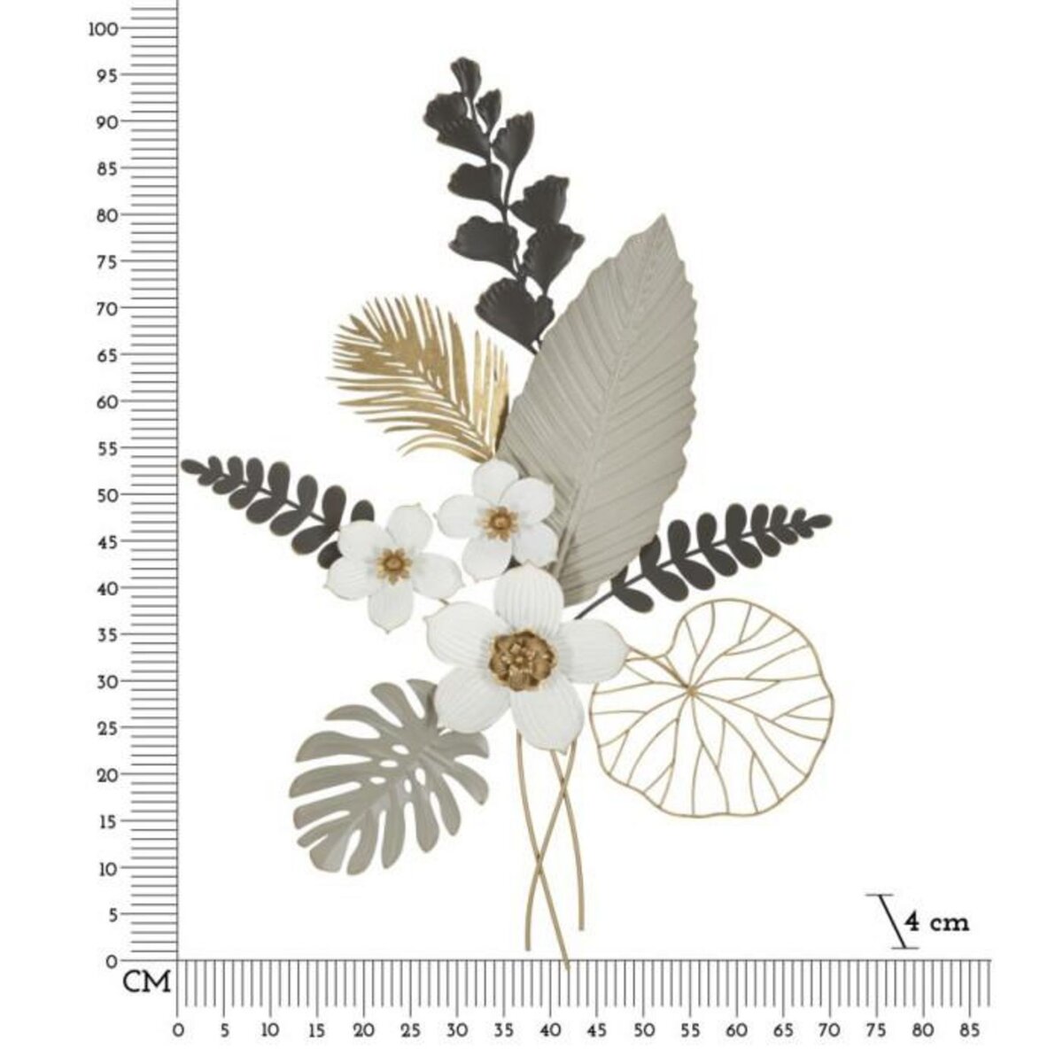 Paris Prix Décoration Murale en Métal  Bouq  96cm Multicolore