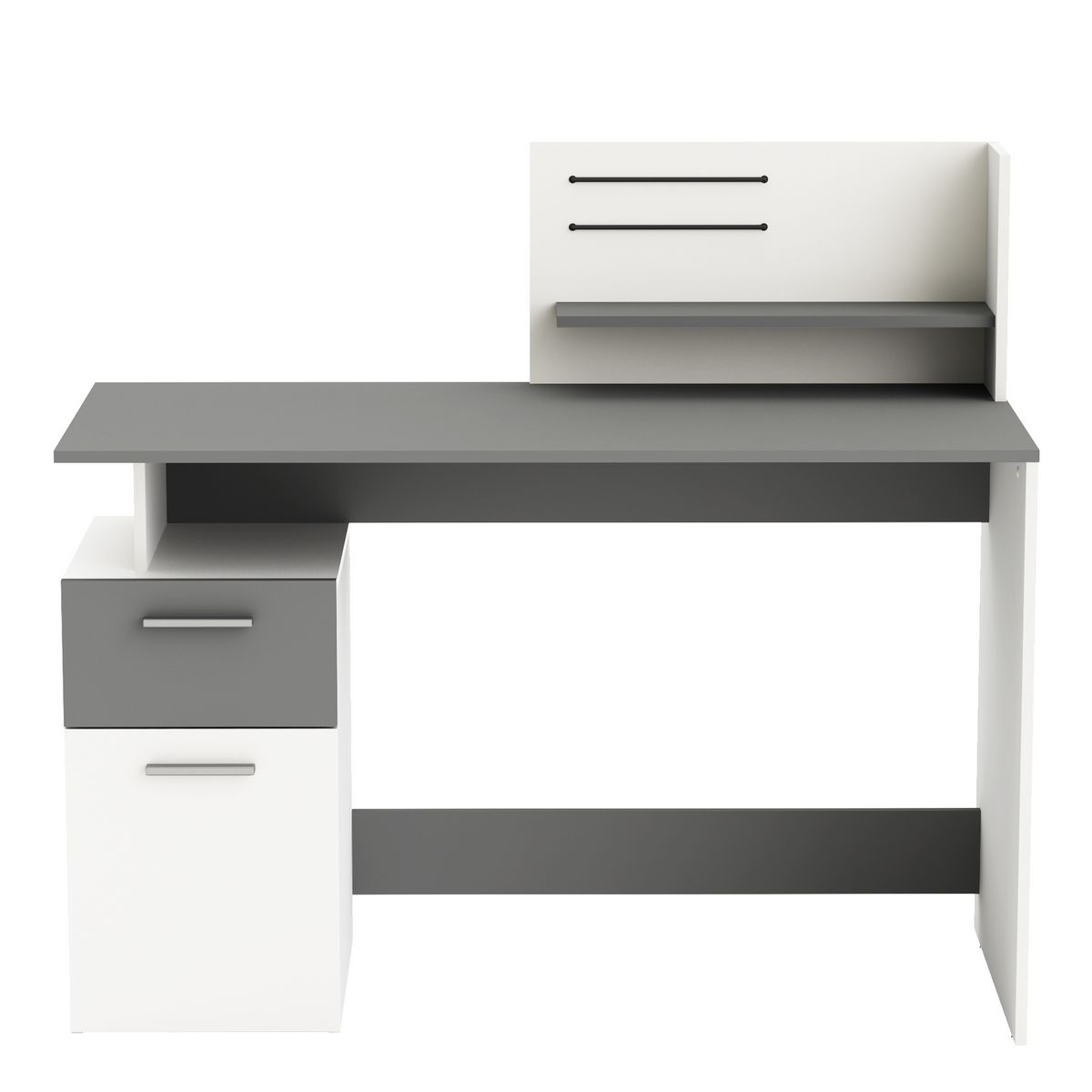 Bureau droit 1 porte 1 tiroir L121cm  GASTON