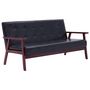 Voir la diapositive 2 : VIDAXL Ensemble de canapes 2 pcs noir similicuir