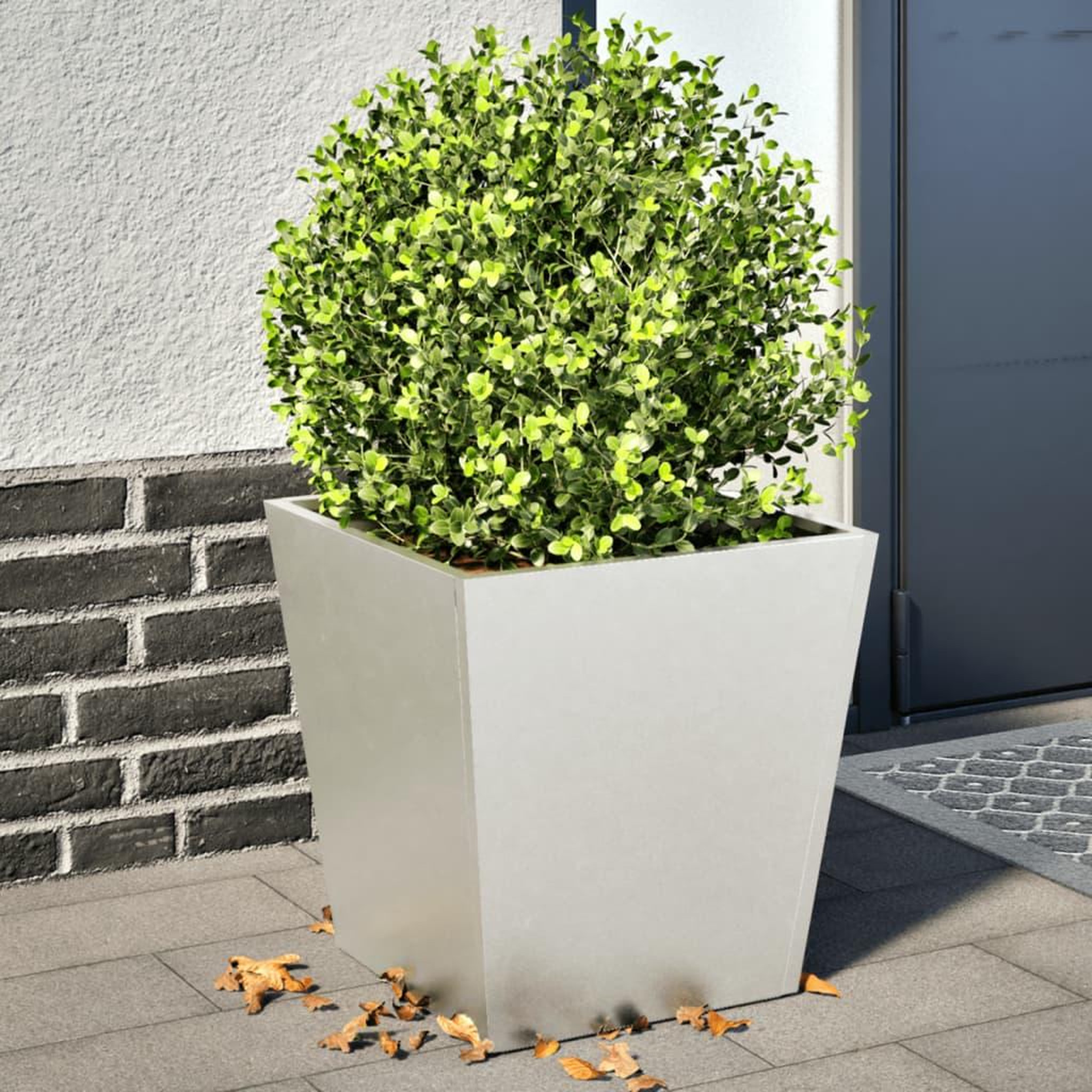 VIDAXL Jardinieres 2 pcs 40x40x40 cm acier inoxydable
