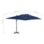 Voir la diapositive 6 : VIDAXL Parasol de jardin en porte-a-faux et mat en aluminium bleu azur