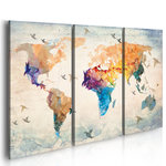 Paris Prix Tableau Imprimé 3 Panneaux  Free As a Bird. Coloris disponibles : Multicolore