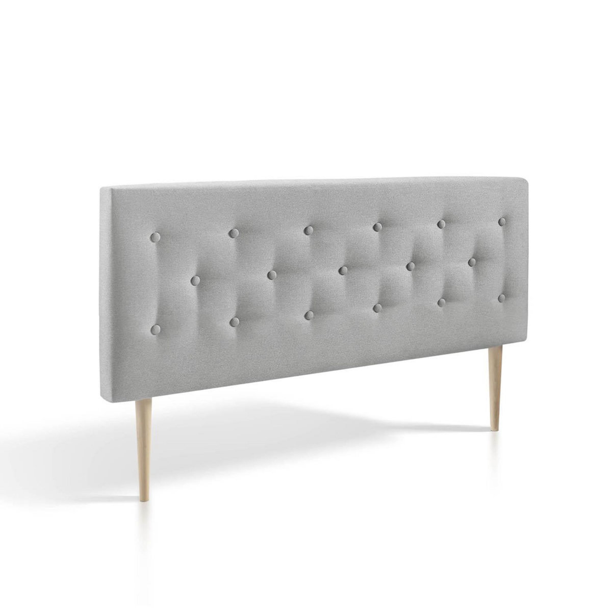 MARCKONFORT Tête de lit Oslo 140x100 cm, capitonnée Tissu Grey