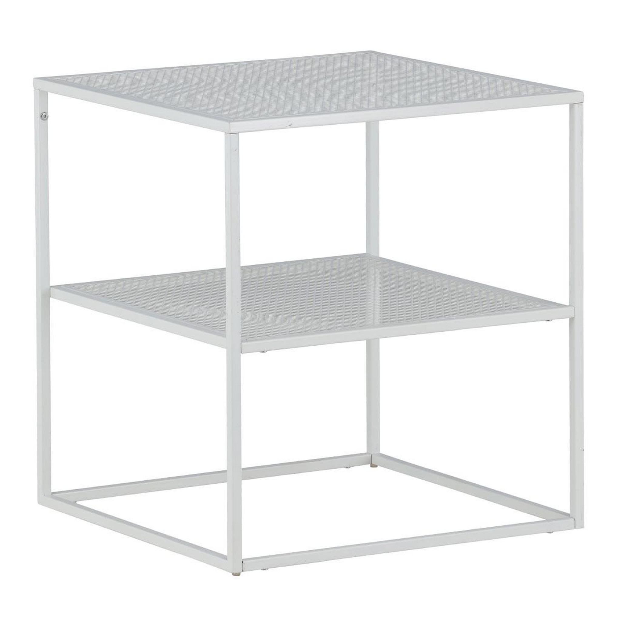 Paris Prix Table d'appoint avec étagère  netz  60cm blanc