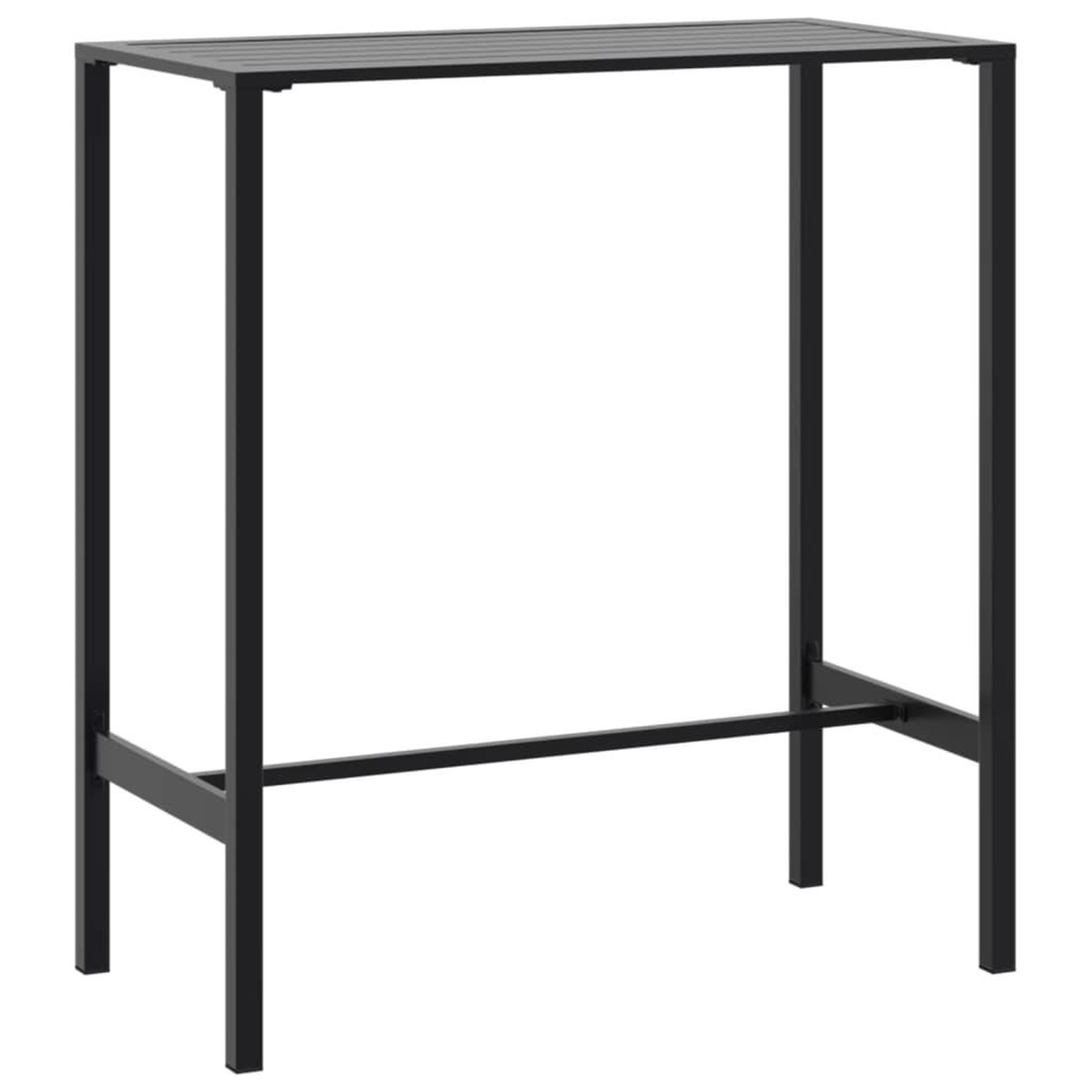 Voir la diapositive 2 : VIDAXL Table de bar noir 100x50x110 cm acier enduit de poudre