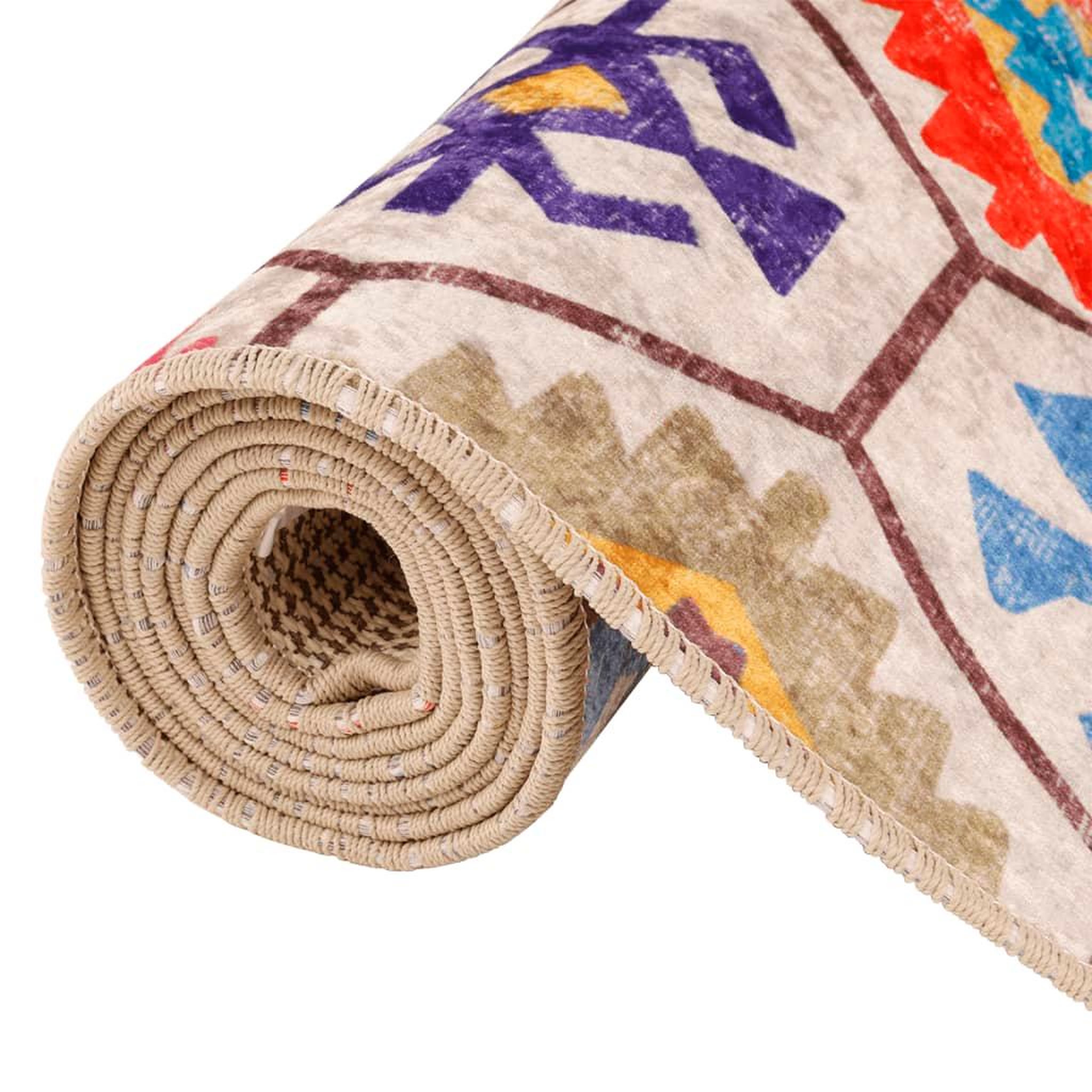 Voir la diapositive 5 : VIDAXL Tapis lavable multicolore 120x180 cm antiderapant