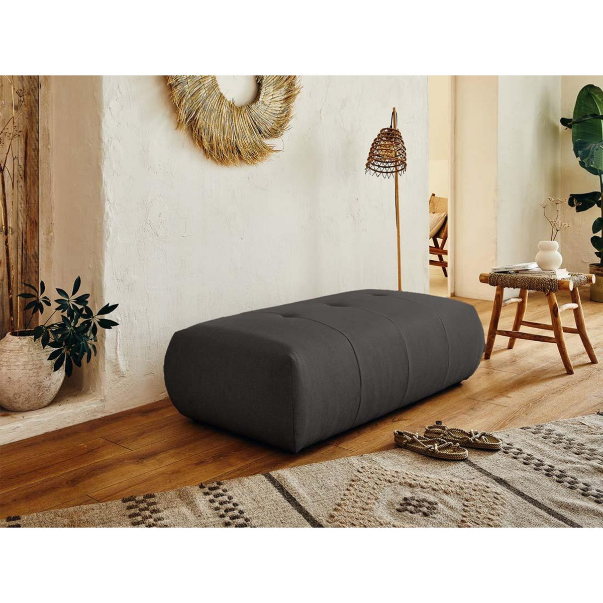 LISA DESIGN Onyx - pouf modulable - en tissu
