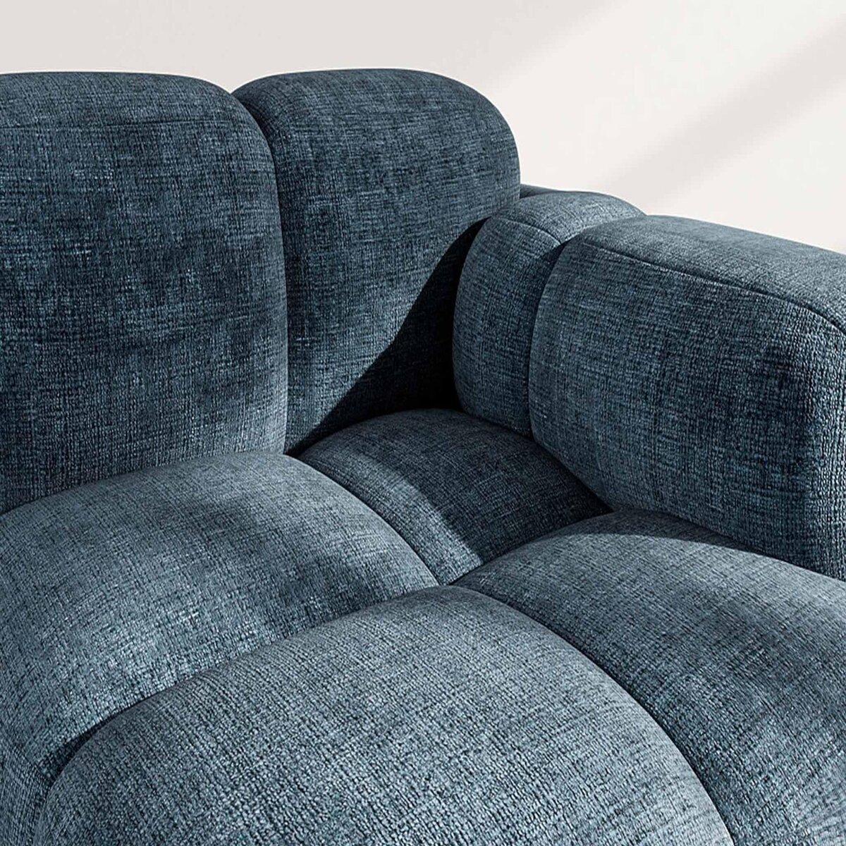 LISA DESIGN Grace - module d'assise droit en velours texturé