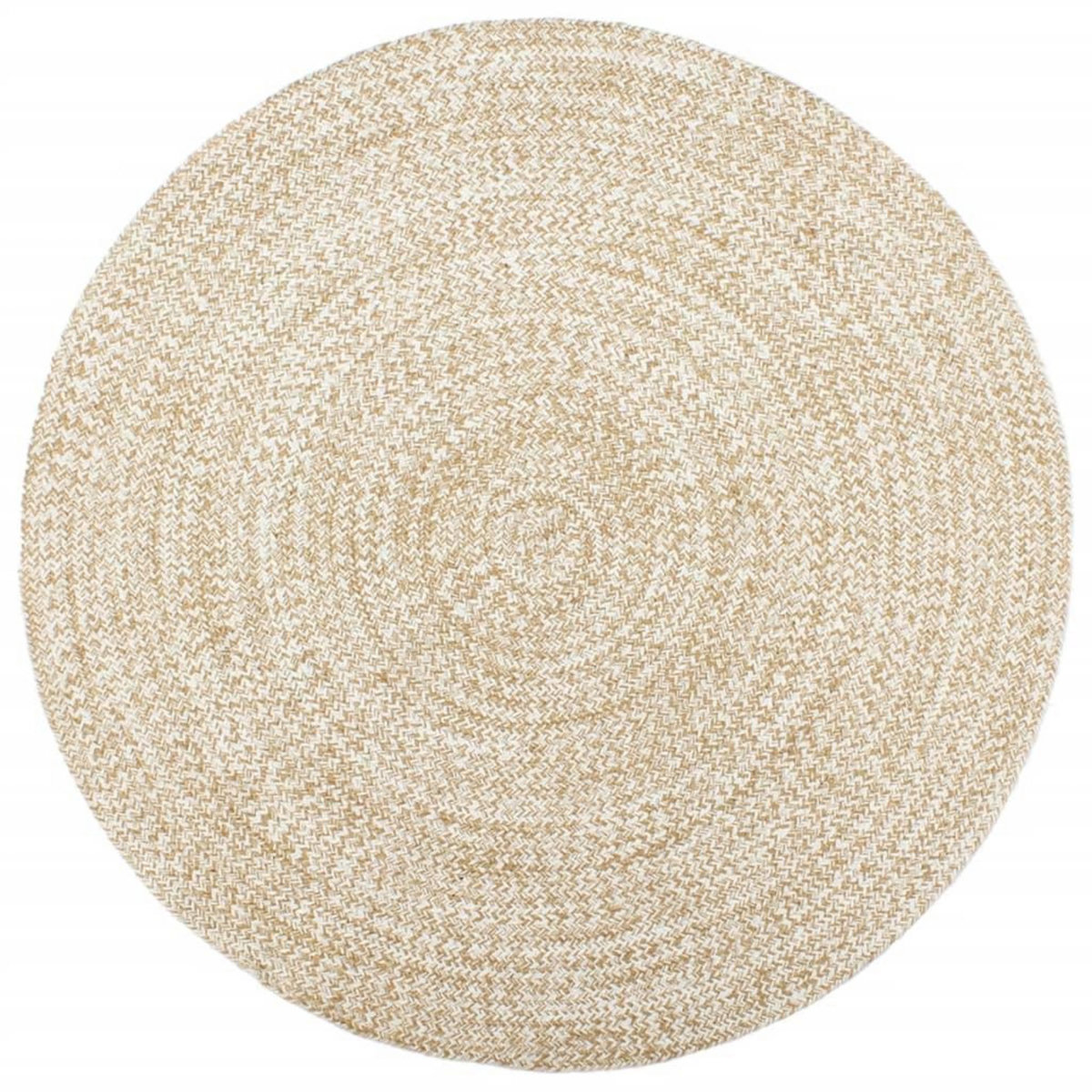 VIDAXL Tapis fait a la main Jute Blanc et marron 240 cm