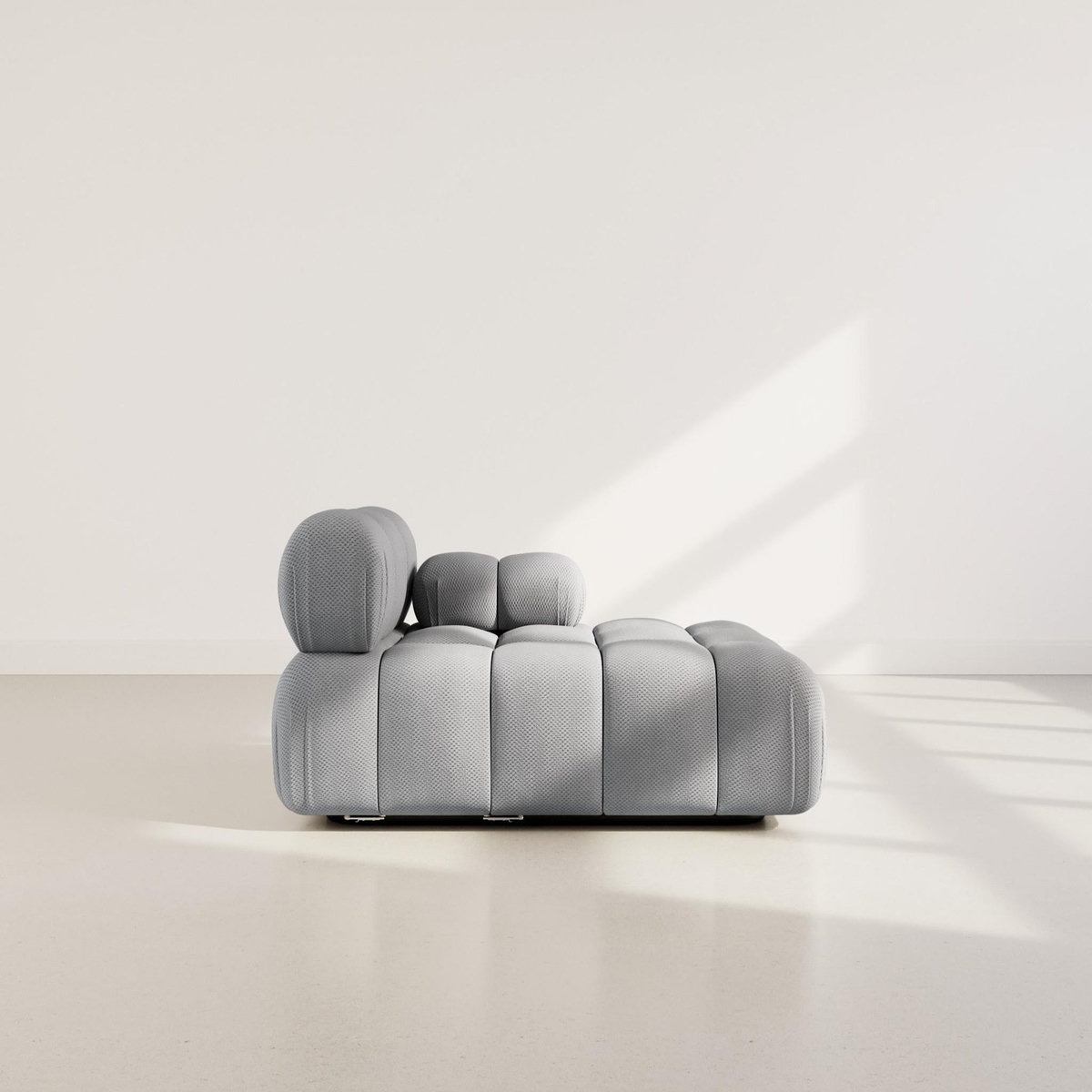 LISA DESIGN Ruby - module d'assise méridienne droite en velours texturé