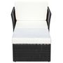 Voir la diapositive 4 : VIDAXL Chaise de jardin avec tabouret Noir Resine tressee