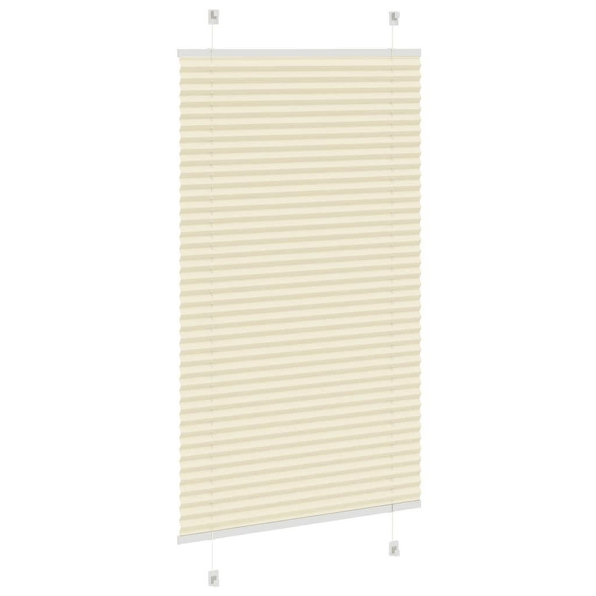 VIDAXL Store plisse creme 80x100 cm largeur du tissu 79,4 cm polyester