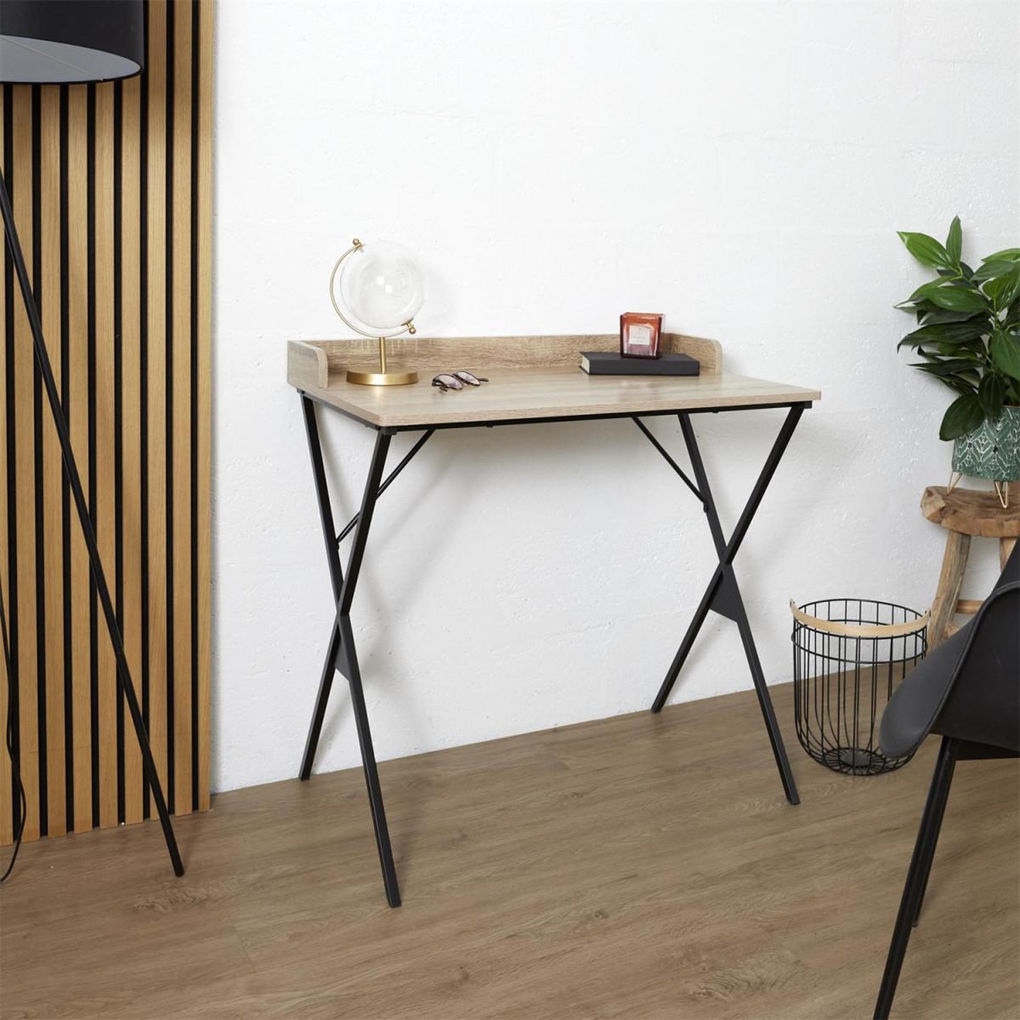 Voir la diapositive 5 : The Home Deco Factory Bureau design  loka  80cm naturel