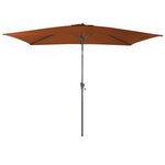 Proloisirs Parasol droit - TILT - Aluminium époxy - Acier - 3x2m - Sienne