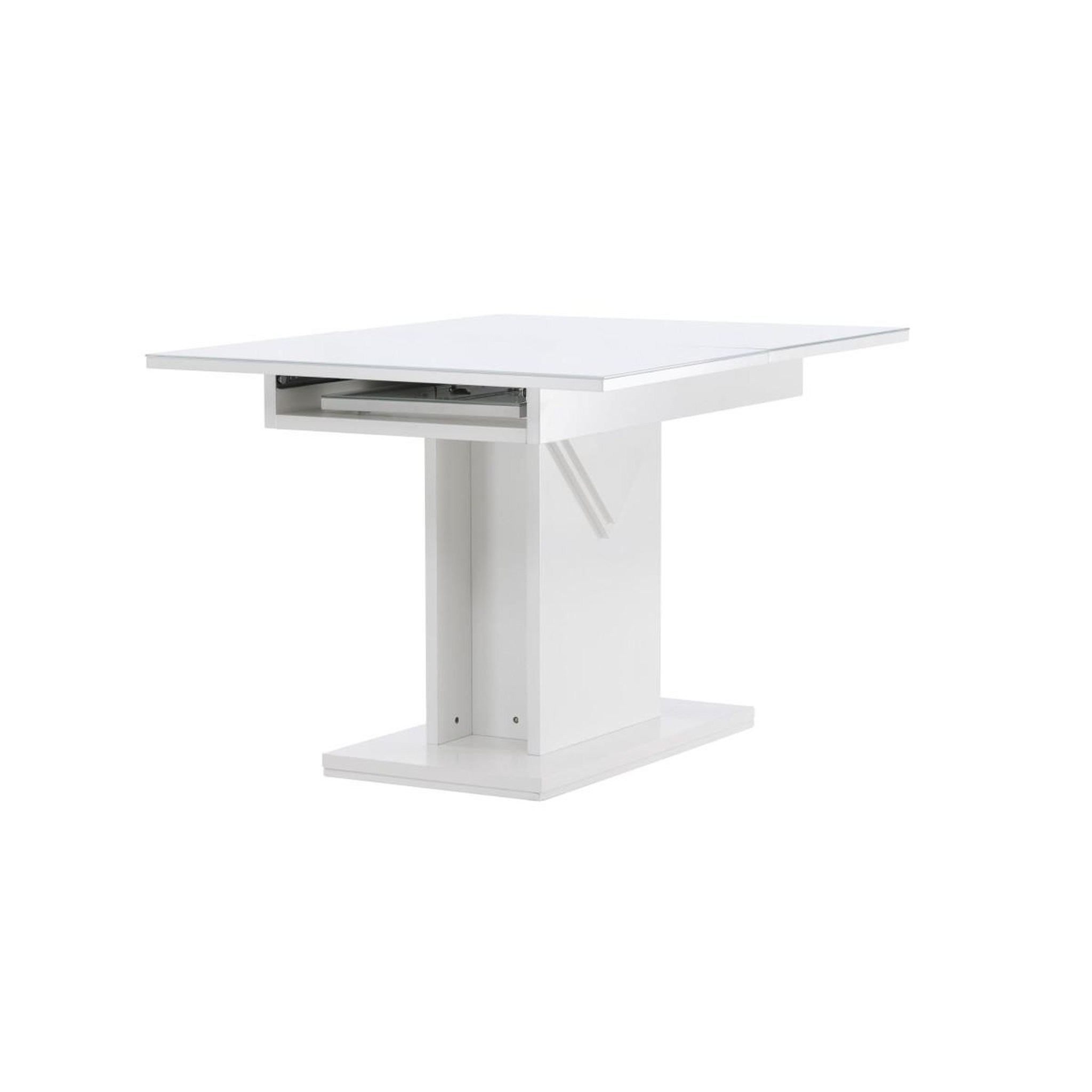 Voir la diapositive 3 : Paris Prix Table à manger extensible  pluto  120-160cm blanc