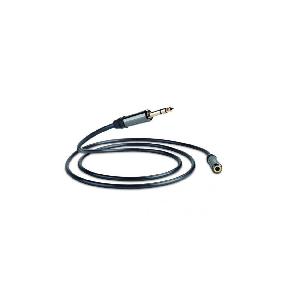 QED Rallonge Jack 1M50 Rallonge Casque 6.3mm M/F Graphit