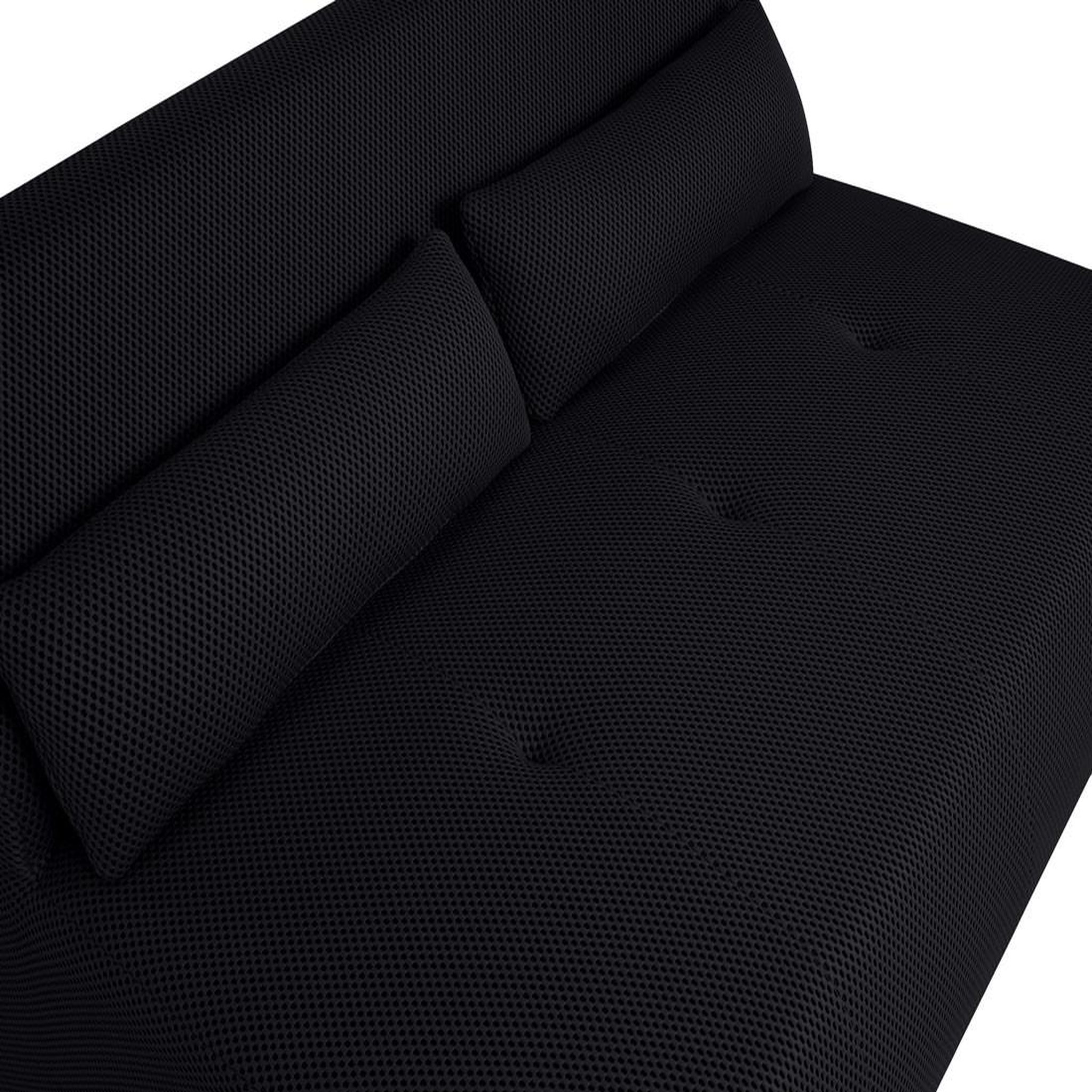 Voir la diapositive 5 : LISA DESIGN Onyx - canapé droit 2 places - en tissu mailles 3d