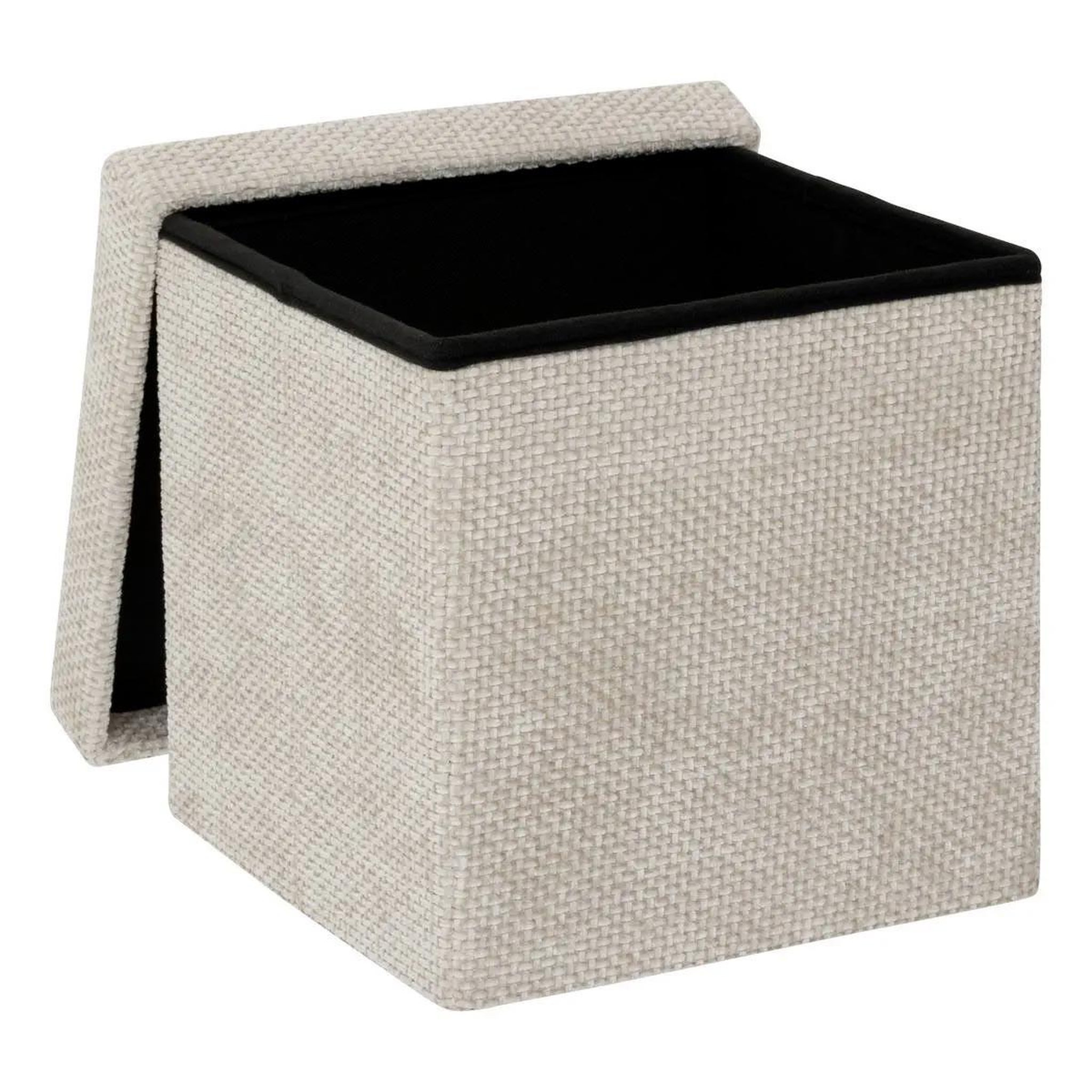 Voir la diapositive 2 : FIVE Pouf coffre pliable  velvy  31cm beige