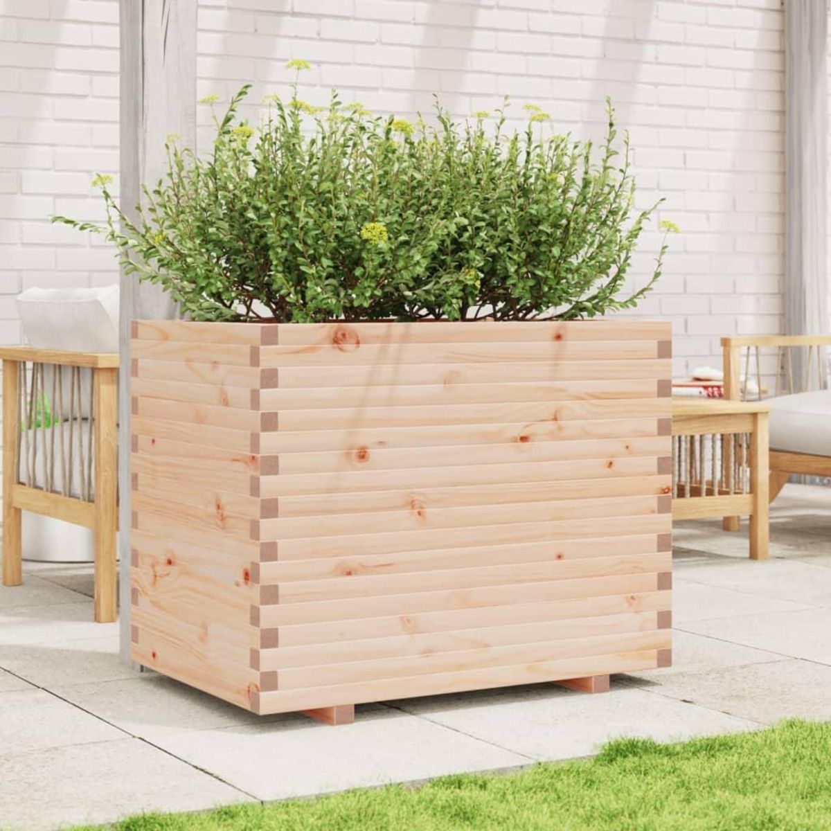 VIDAXL Jardiniere 90x60x72,5 cm bois de pin massif