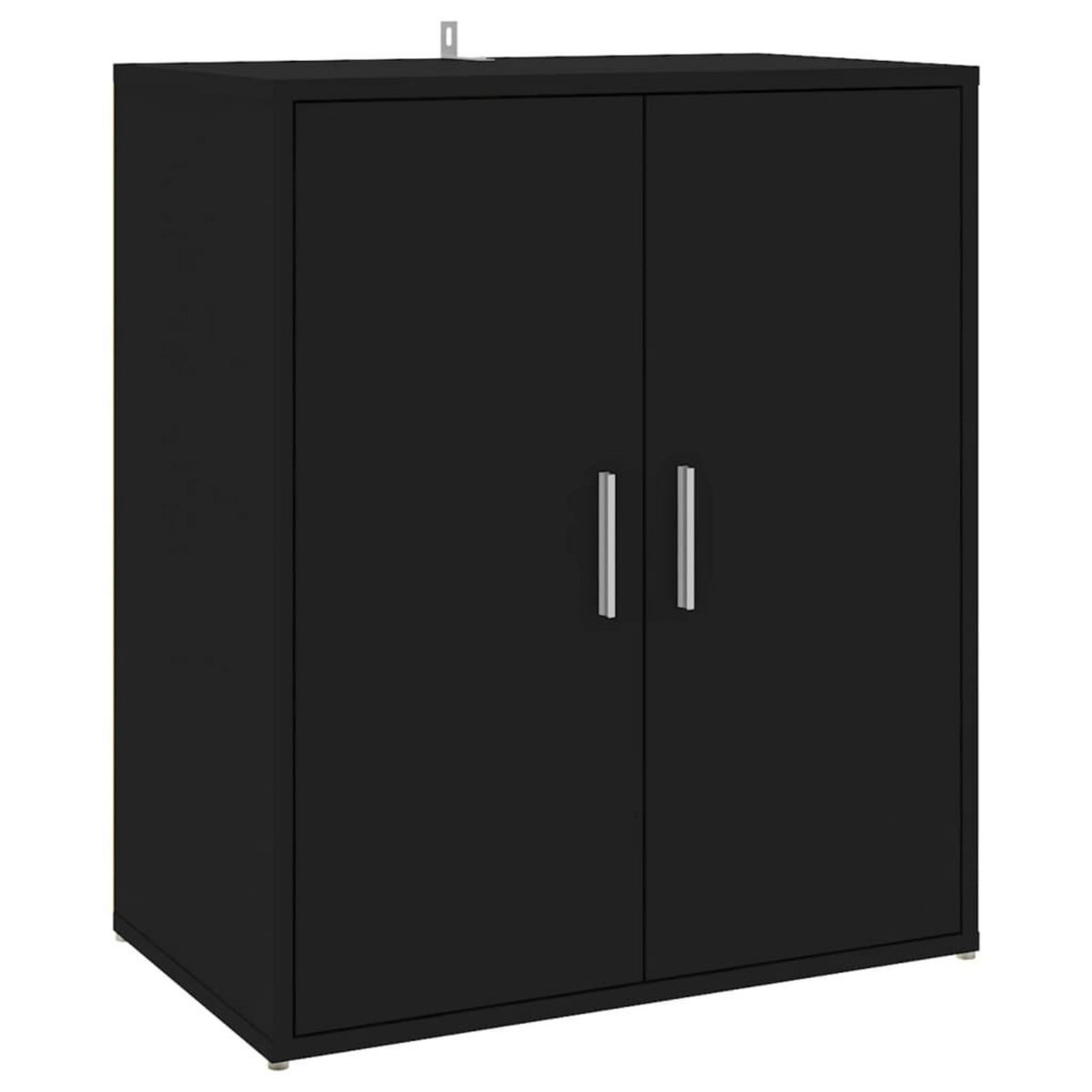VIDAXL Armoire a chaussures Noir 60x35x70 cm Bois d'ingenierie