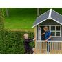 Voir la diapositive 5 : EXIT TOYS Maisonnette en bois pour enfants Loft 300 Gris - Exit Toys