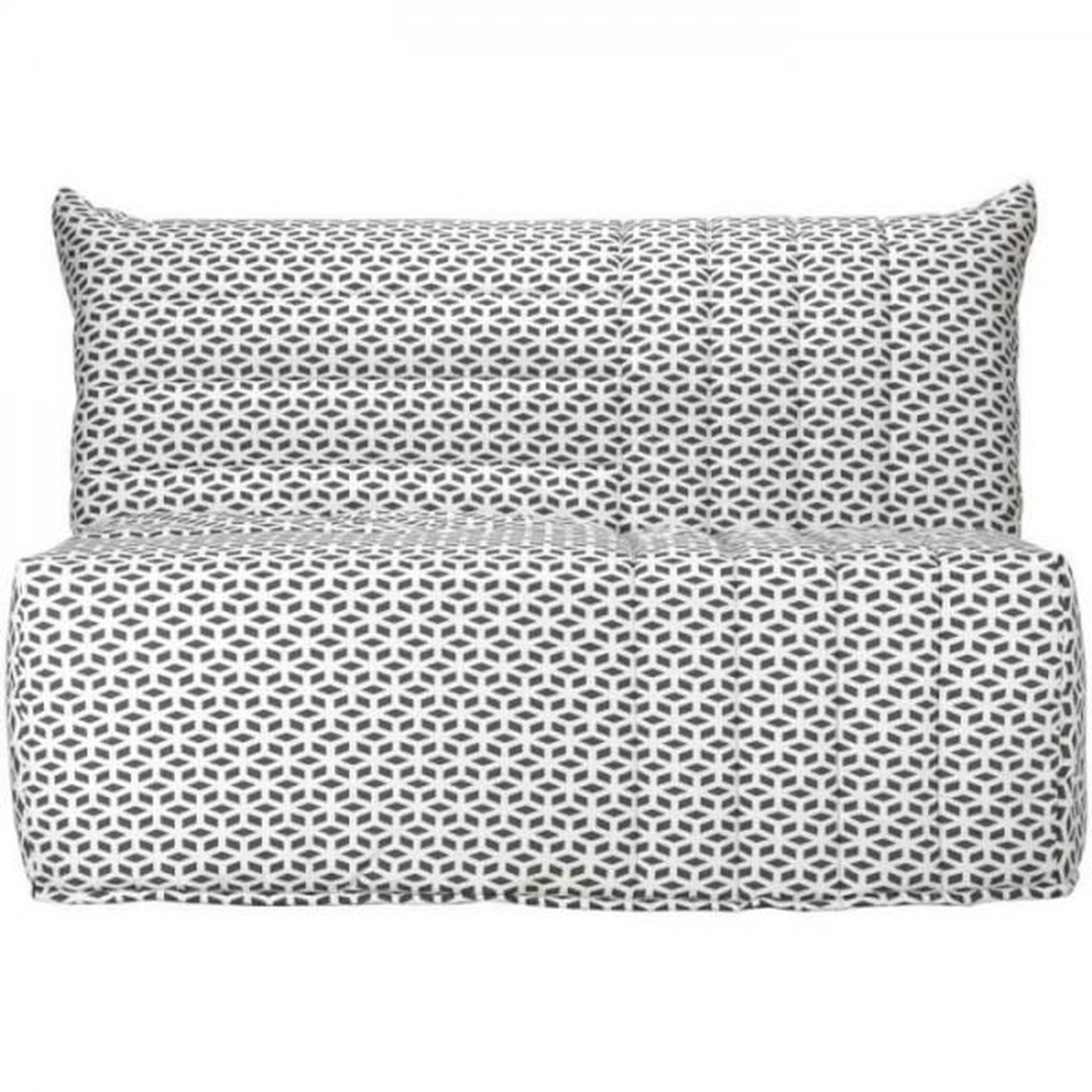 Voir la diapositive 1 : BULTEX COMFORT BULTEX Banquette BZ 3 places - Tissu noir et blanc - Made in France - L 142 x P 101 cm - BECCI