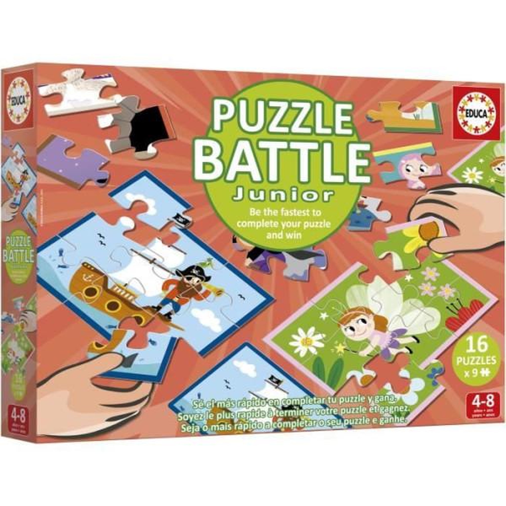 Voir la diapositive 4 : EDUCA Puzzle - EDUCA - Battle Jr Fantasy - 16 puzzles - Theme fantastique - Pour enfants a partir de 4 ans