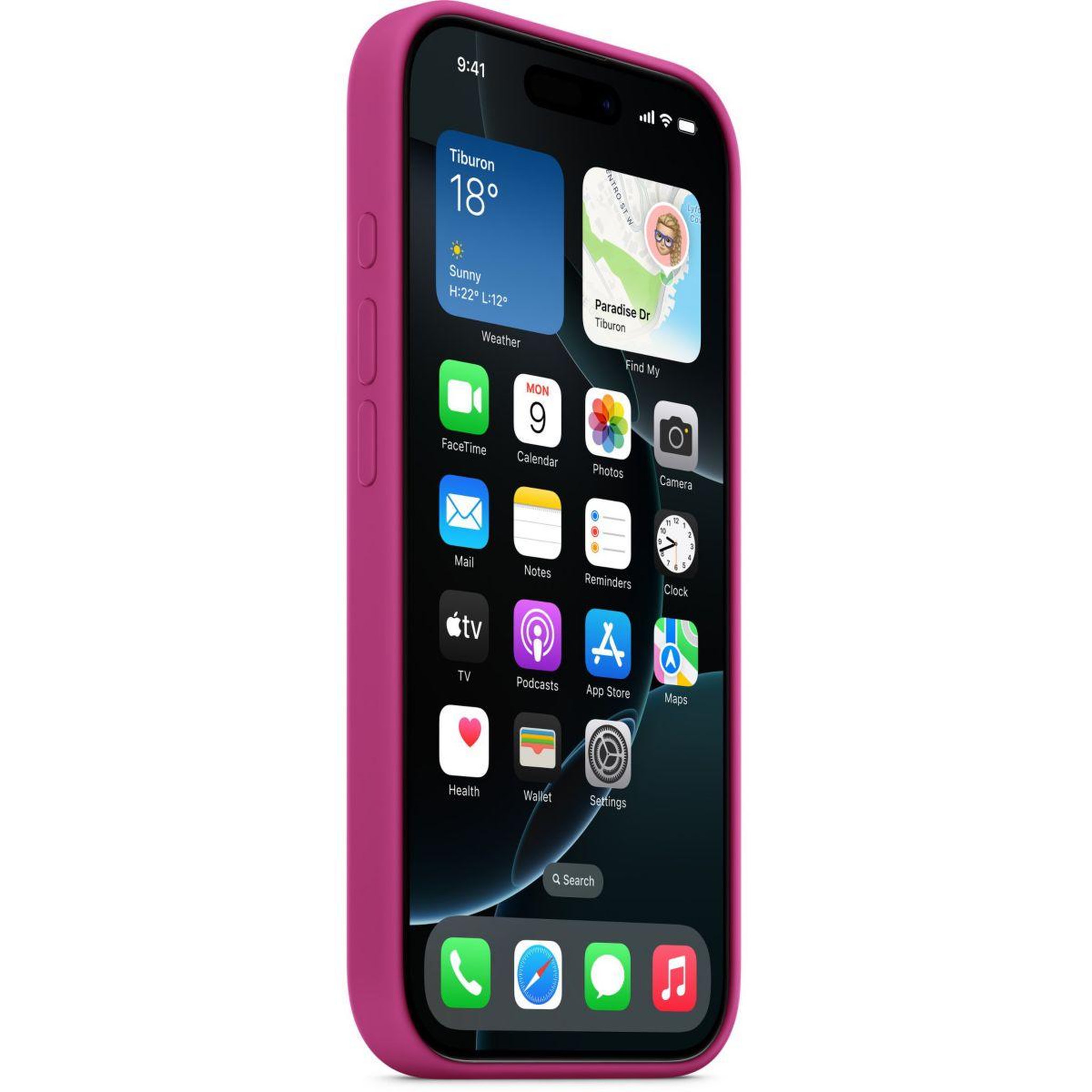 Voir la diapositive 4 : APPLE Coque iPhone 16 Pro Fuchsia MagSafe