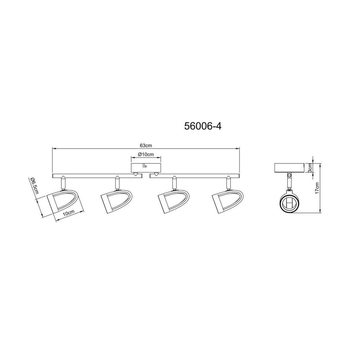 GLOBO Plafonnier LED design Rodrik - Argent mat