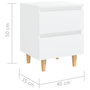 Voir la diapositive 6 : VIDAXL Table de chevet avec pieds en pin Blanc 40x35x50 cm