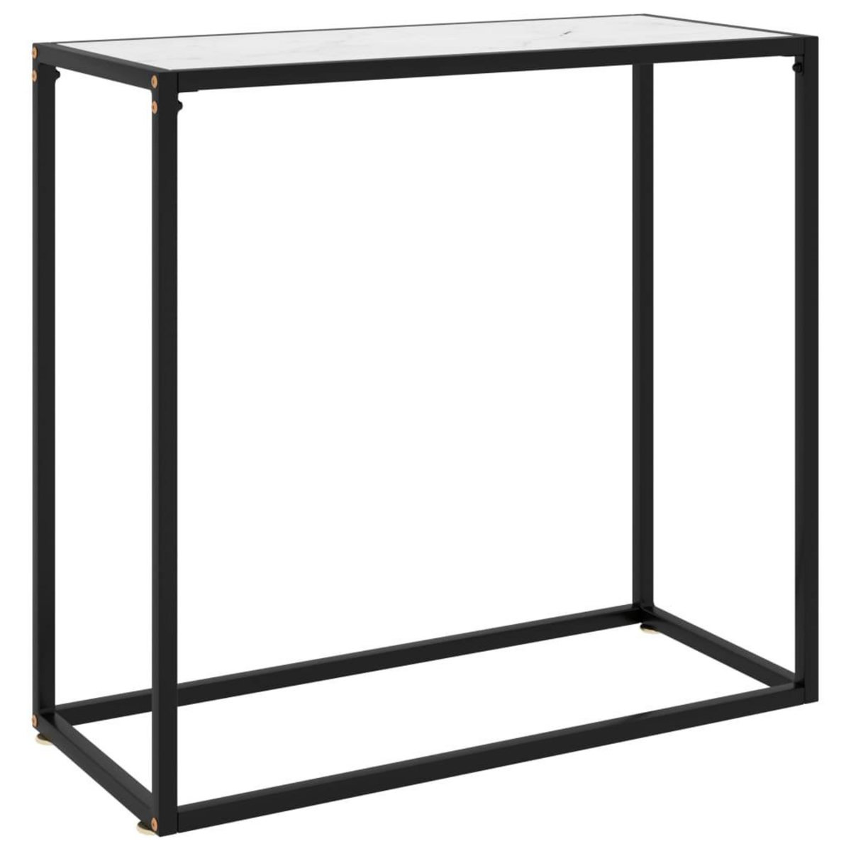 VIDAXL Table console Blanc 80x35x75 cm Verre trempe