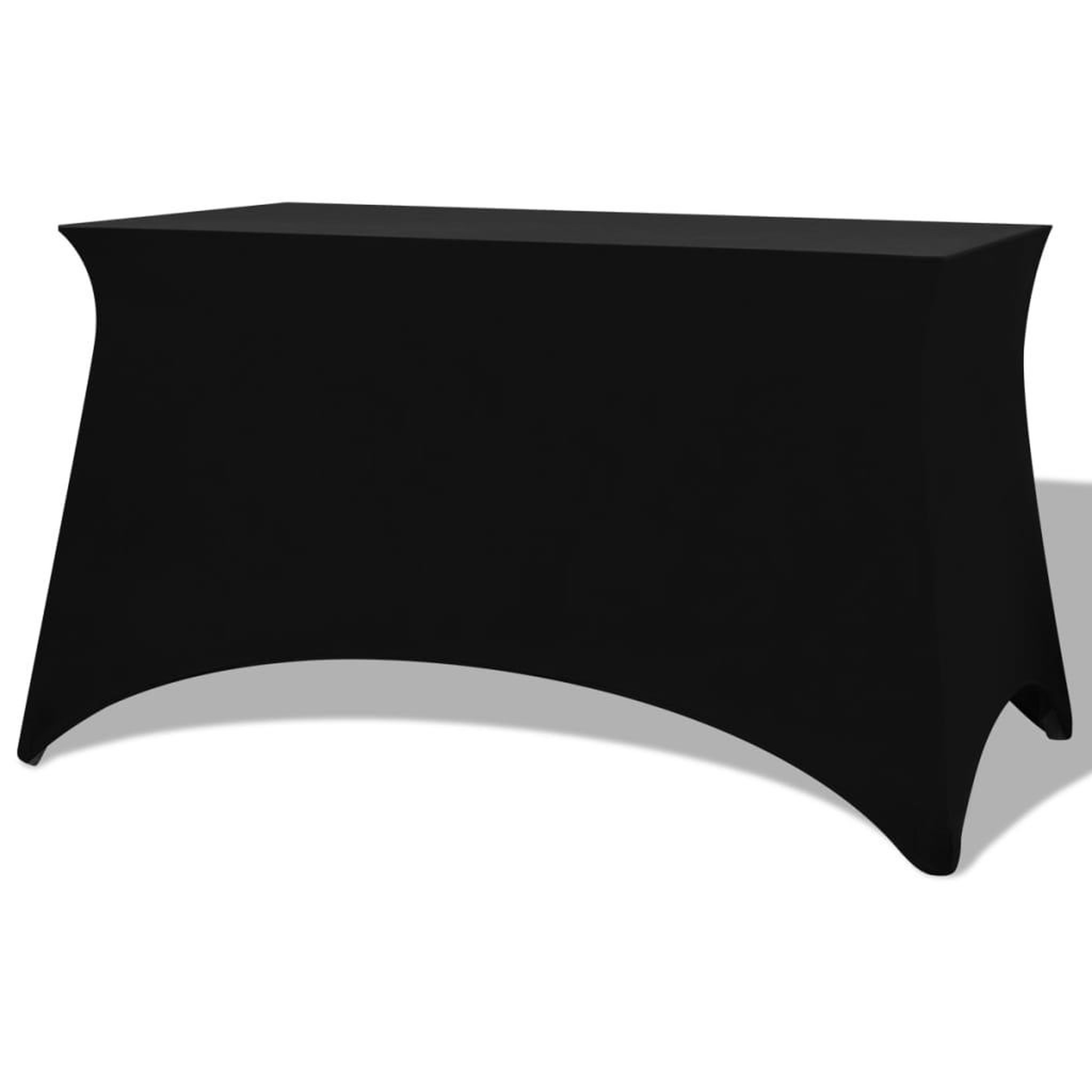 VIDAXL Housses extensibles pour table 2 pieces 120 x 60,5 x 74 cm Noir