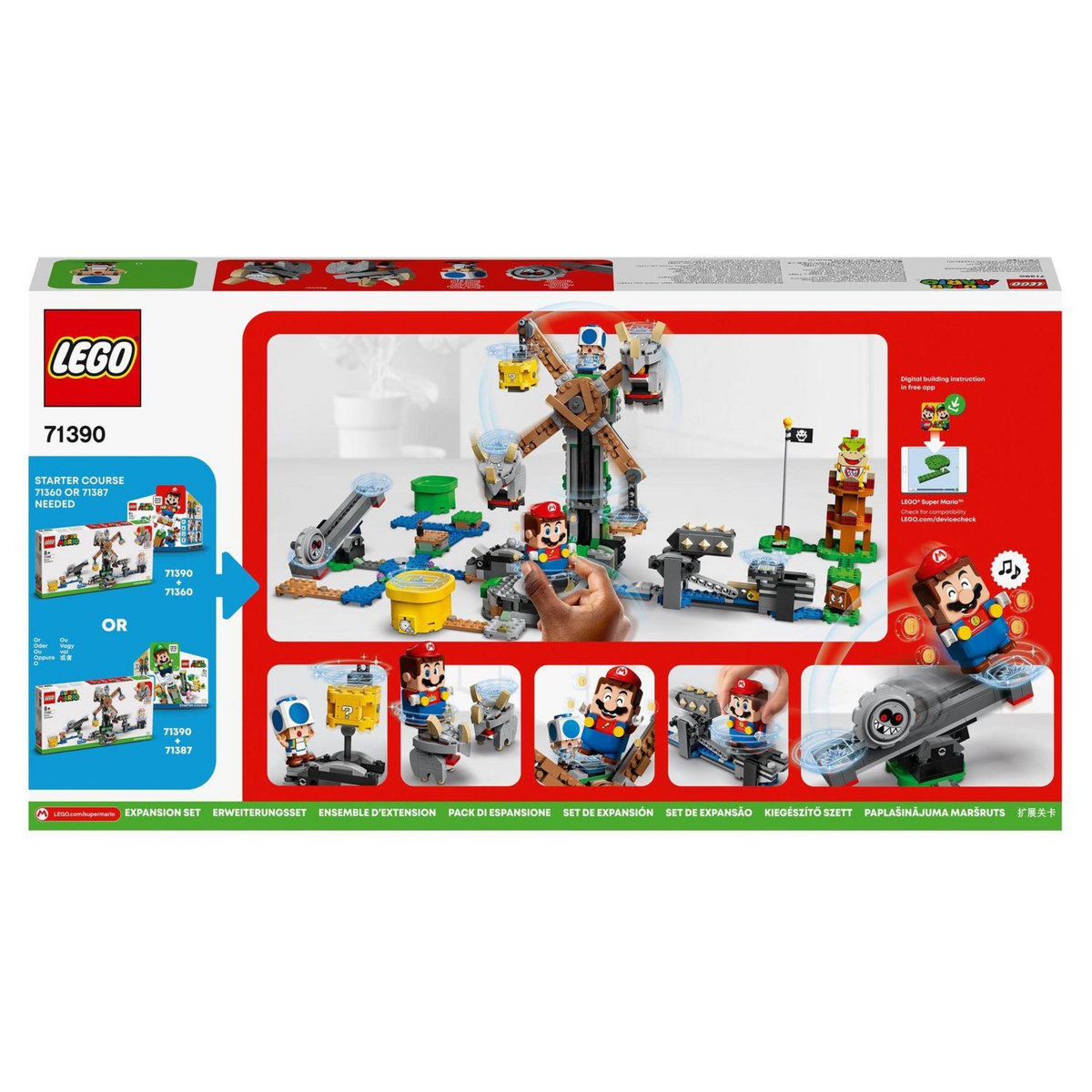 LEGO Super Mario 71390 Ensemble d'extension La destruction des Reznors dès 8 ans