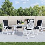 VIDAXL Coussins de chaise a dossier haut lot de 4 noir tissu oxford