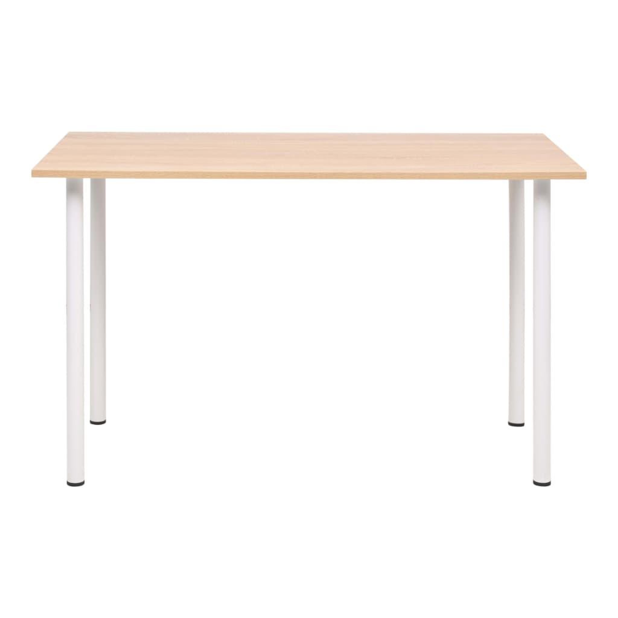 Voir la diapositive 2 : VIDAXL Table a manger 120x60x73 cm chene et blanc