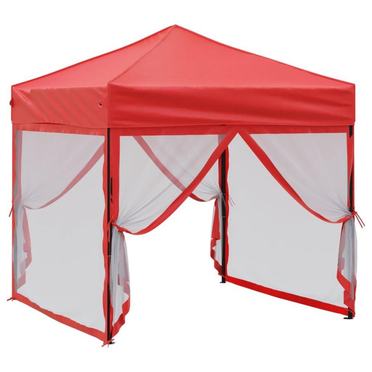 VIDAXL Tente de reception pliable avec parois Rouge 2x2 m