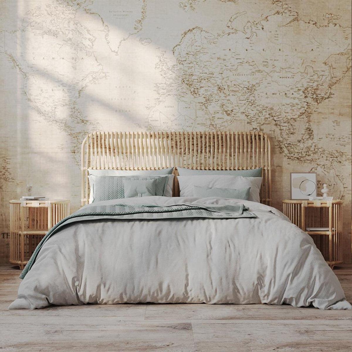 Rendez vous déco Tête de lit en rotin naturel 140 cm-Morphée