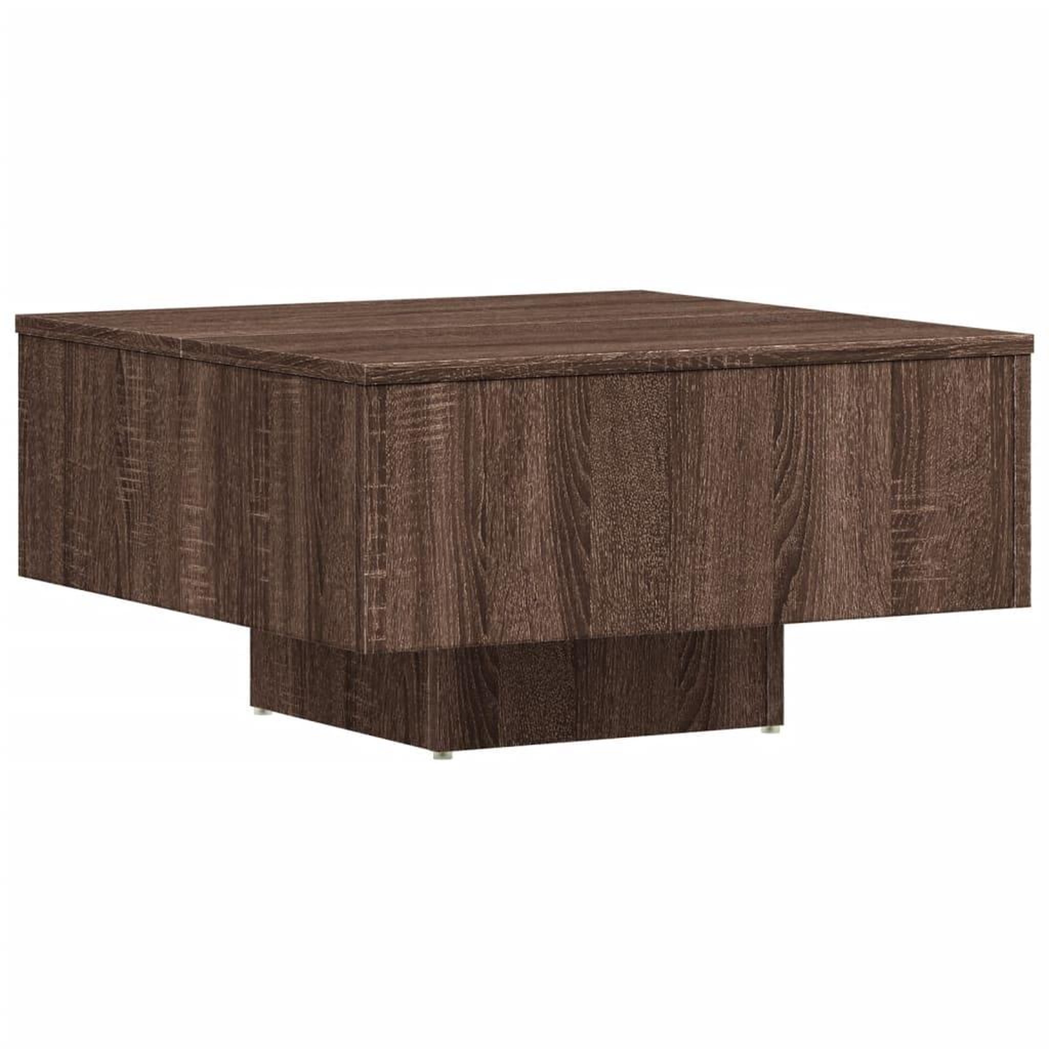 Voir la diapositive 2 : VIDAXL Table basse Chene marron 60x60x31,5 cm Bois d'ingenierie