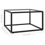 Voir la diapositive 5 : VIDAXL Table basse Noir avec verre trempe 60x60x35 cm