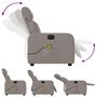 Voir la diapositive 5 : VIDAXL Fauteuil de massage inclinable Taupe Tissu