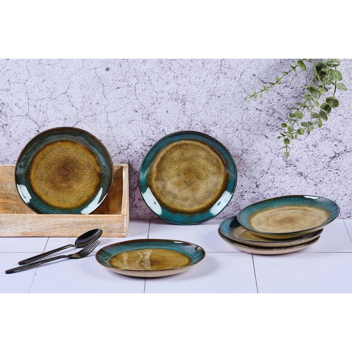 BJORN Assiette ISLAND Ø20,5cm - 6 pièces - Terre et mer