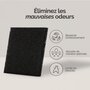 Voir la diapositive 3 : LINXOR Lot de 5 filtres à charbon actif pour composteur, poubelle à compost - Carré