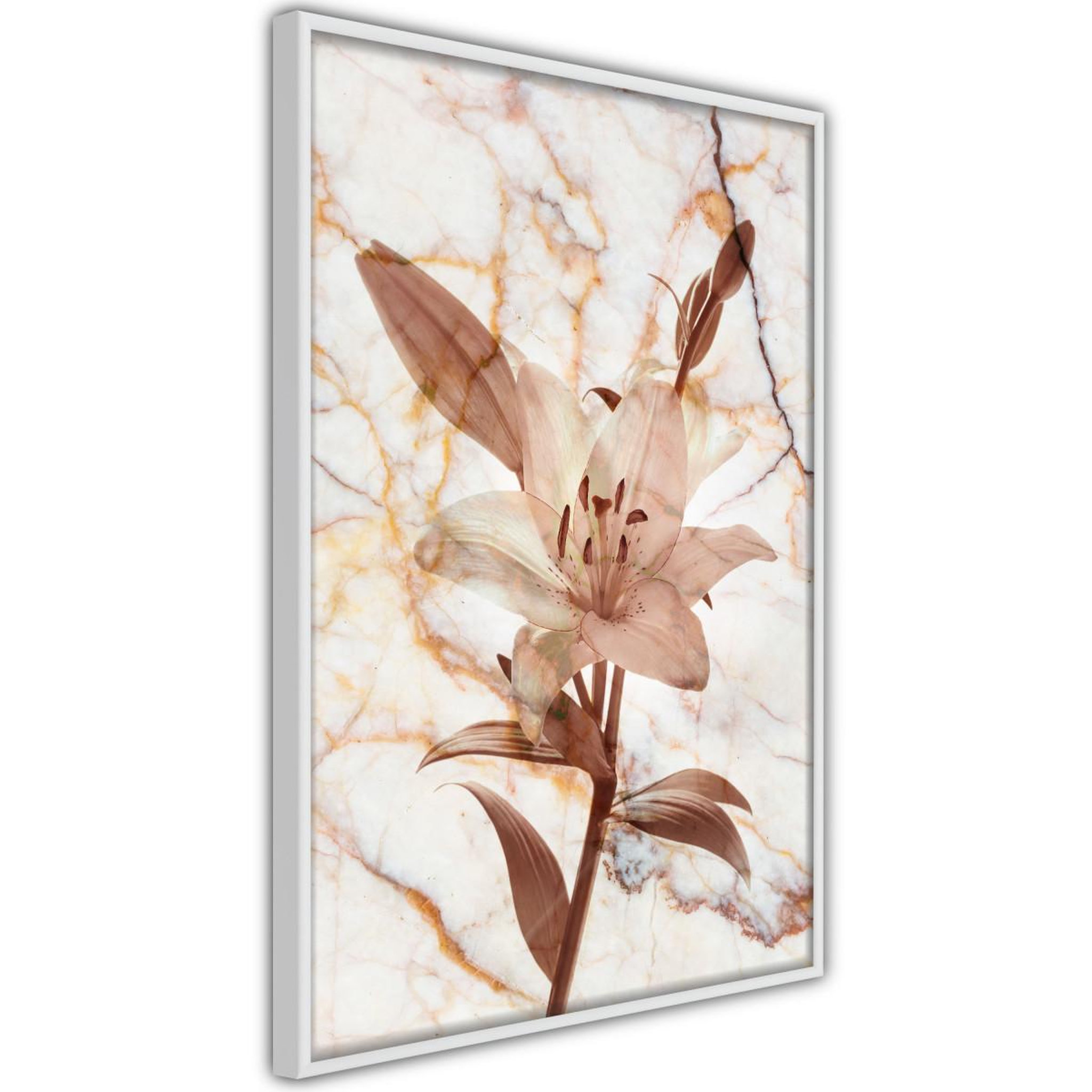 Paris Prix Affiche murale encadrée  lily on marble background