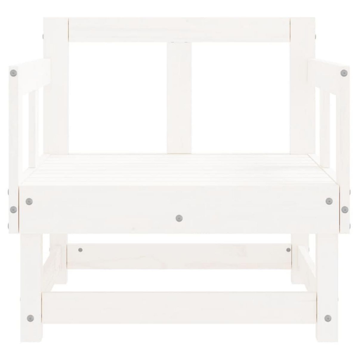 VIDAXL Chaises de jardin lot de 2 blanc bois massif de pin