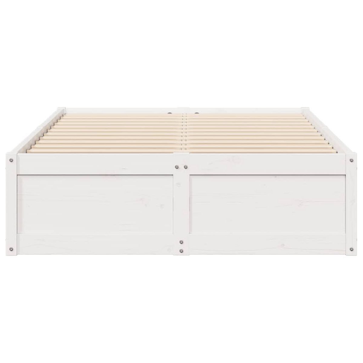 VIDAXL Cadre de lit sans matelas blanc 135x190 cm bois de pin massif