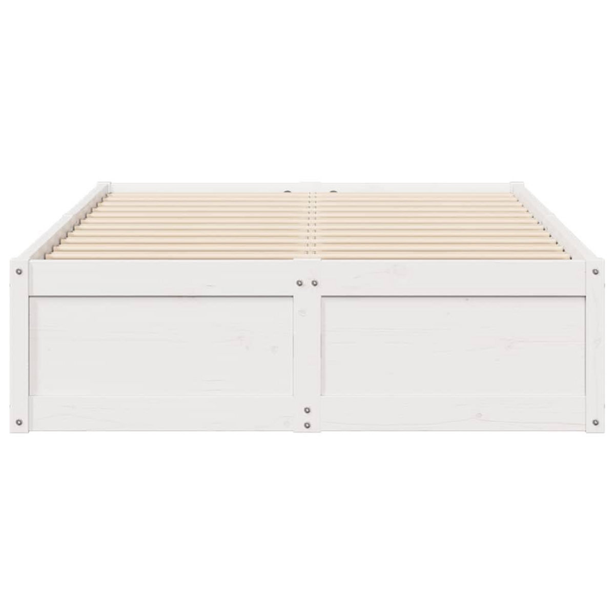 VIDAXL Cadre de lit sans matelas blanc 135x190 cm bois de pin massif