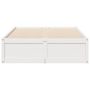 Voir la diapositive 4 : VIDAXL Cadre de lit sans matelas blanc 135x190 cm bois de pin massif